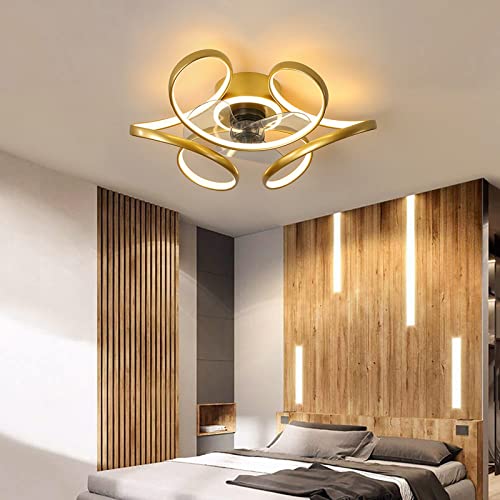 Ventilador de Techo Silencioso LED con Iluminación Moderno Regulable Lámpara de Techo con Control Remoto 6 Velocidades...