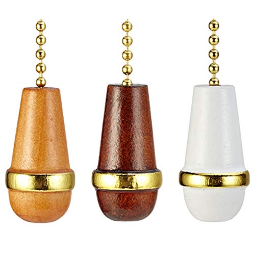 Flisdtry 6 decorativas para ventilador de de bronce perilla de natural para iluminación de ventilador de